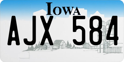 IA license plate AJX584
