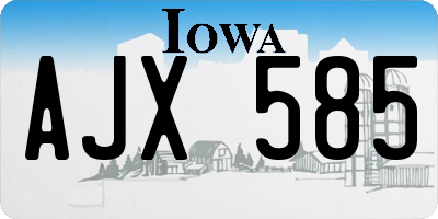 IA license plate AJX585