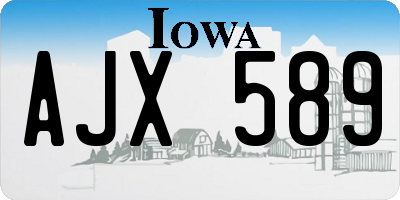 IA license plate AJX589