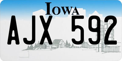 IA license plate AJX592