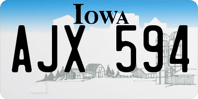 IA license plate AJX594