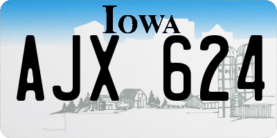 IA license plate AJX624