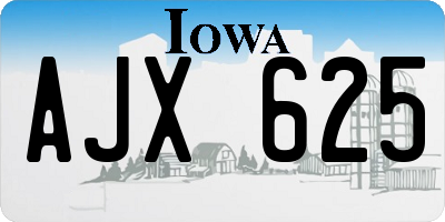 IA license plate AJX625