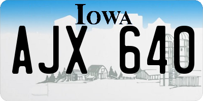 IA license plate AJX640