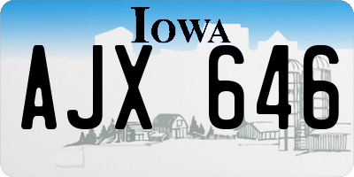 IA license plate AJX646
