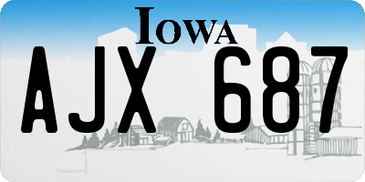 IA license plate AJX687
