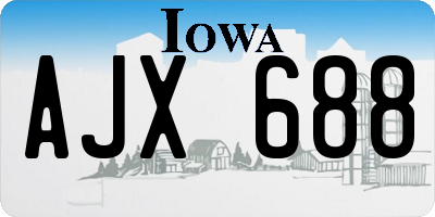 IA license plate AJX688