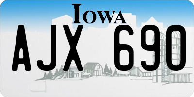 IA license plate AJX690