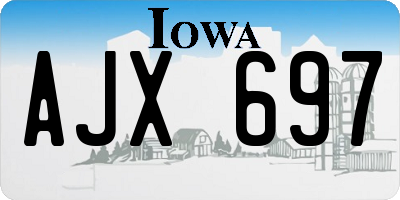 IA license plate AJX697