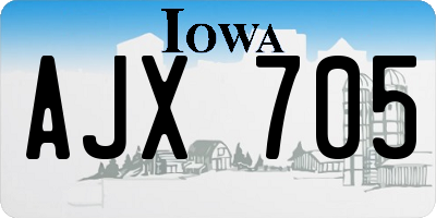 IA license plate AJX705