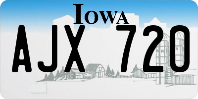 IA license plate AJX720