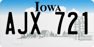 IA license plate AJX721