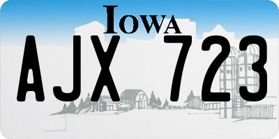 IA license plate AJX723