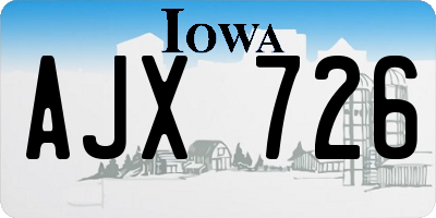 IA license plate AJX726