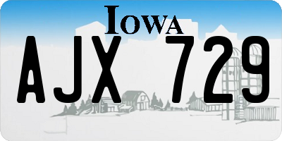 IA license plate AJX729