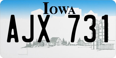 IA license plate AJX731