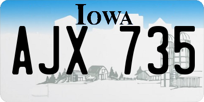 IA license plate AJX735