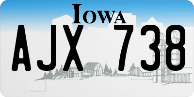 IA license plate AJX738