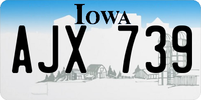 IA license plate AJX739