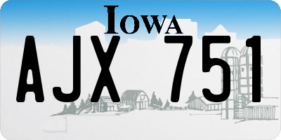 IA license plate AJX751