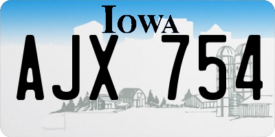 IA license plate AJX754