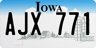 IA license plate AJX771