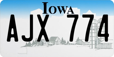 IA license plate AJX774