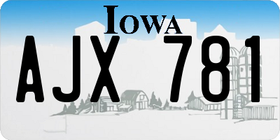 IA license plate AJX781
