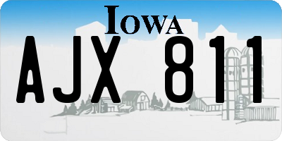 IA license plate AJX811