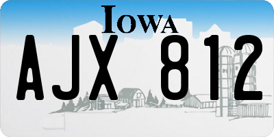 IA license plate AJX812