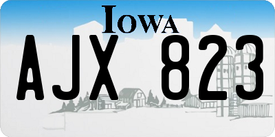 IA license plate AJX823