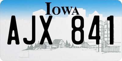 IA license plate AJX841