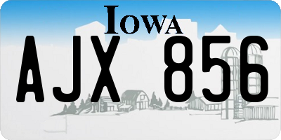 IA license plate AJX856