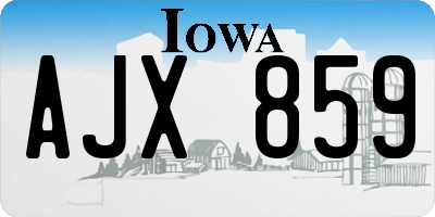 IA license plate AJX859