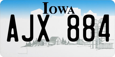 IA license plate AJX884
