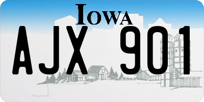 IA license plate AJX901