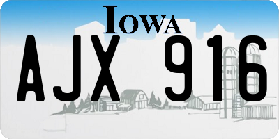 IA license plate AJX916
