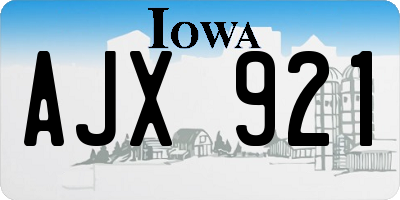 IA license plate AJX921