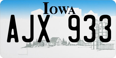 IA license plate AJX933