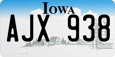 IA license plate AJX938