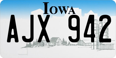 IA license plate AJX942