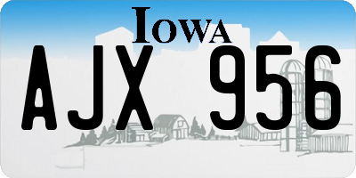 IA license plate AJX956