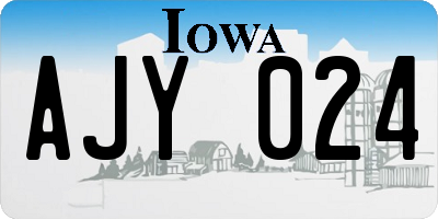 IA license plate AJY024