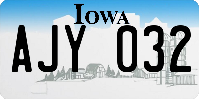 IA license plate AJY032