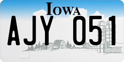 IA license plate AJY051