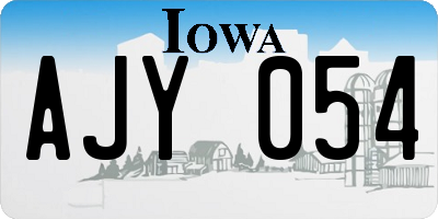 IA license plate AJY054