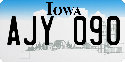 IA license plate AJY090