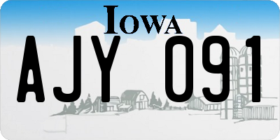 IA license plate AJY091