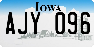 IA license plate AJY096