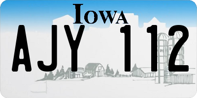 IA license plate AJY112